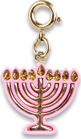 Gold Menorah Charm