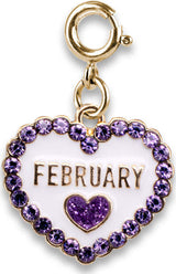 Gold February Birthstone Charm