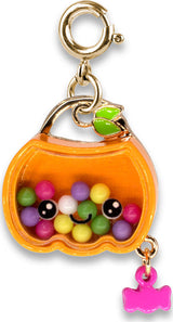 Gold Trick-or-Treat Pumpkin Shaker Charm