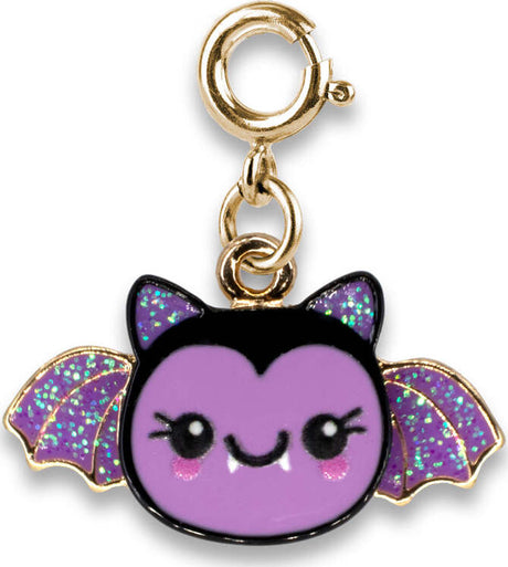 Gold Glitter Bat Charm