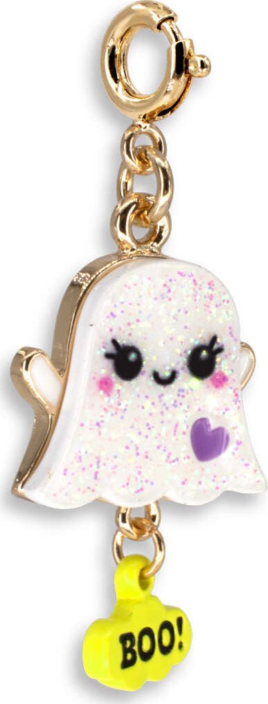 Gold Glitter Ghost Charm