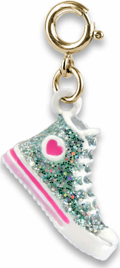 Gold Glitter High Top Sneaker Charm