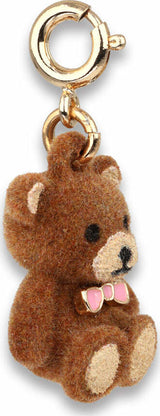 Gold Fuzzy Bear Charm