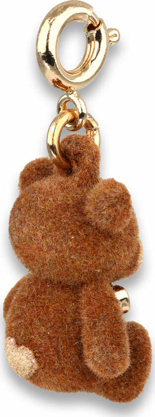 Gold Fuzzy Bear Charm