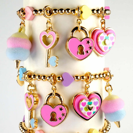 Gold Heart Lock Charm