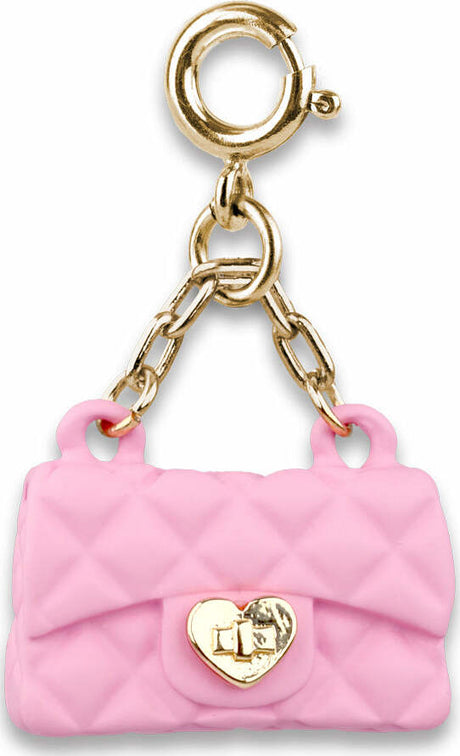 Gold Pink Purse Charm