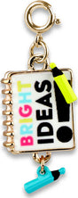 Gold Bright Ideas Notebook Charm