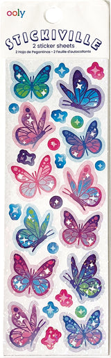 Stickiville Skinny - Glittery Butterflies (Holographic Glitter)