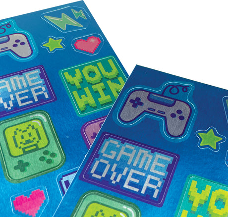 Stickiville Skinny - Pixel Gamer (Multi-colored Metallic Foil Paper)