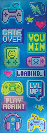 Stickiville Skinny - Pixel Gamer (Multi-colored Metallic Foil Paper)