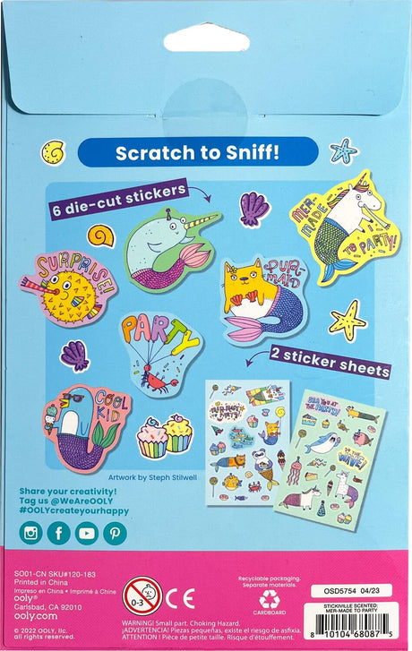 Stickiville Stickers: Mermade To Party - Scented (2 Sheets & 6 Die-Cut)
(Paper)