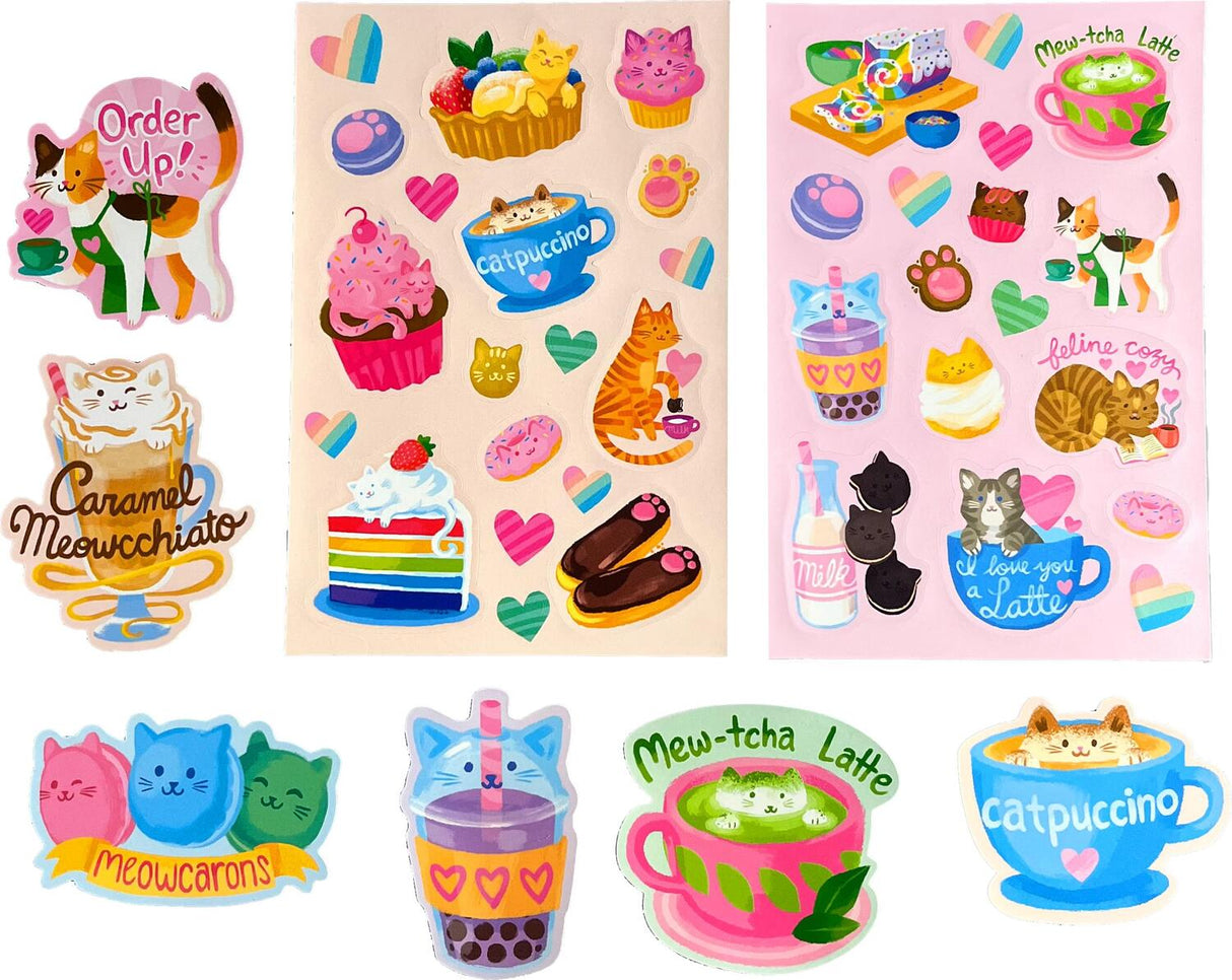 Stickiville Stickers: Cat Cafe - Scented (2 Sheets & 6 Die-Cut)
(Paper)