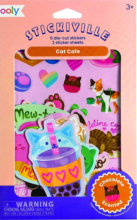 Stickiville Stickers: Cat Cafe - Scented (2 Sheets & 6 Die-Cut)
(Paper)