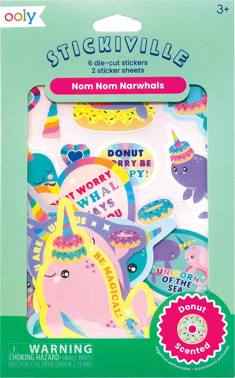 Stickiville Stickers: Nom Nom Narwhals - Scented (2 Sheets & 6 Die-Cut)
(Paper)