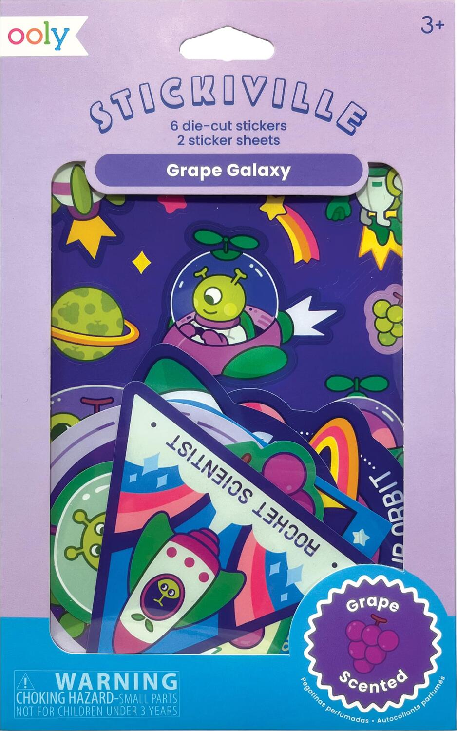 Stickiville Stickers: Galaxy Grapes - Scented (2 Sheets & 6 Die-Cut)
(Paper)