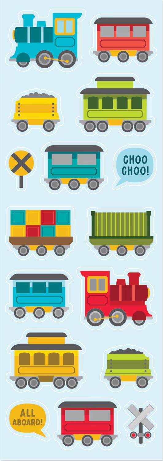 Sticikiville Stickers: All Aboard! - Skinny (2 Sheets)
(Paper)