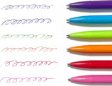 Bright Writers Colored Ink Retractable Ballpoint Pens - Set of 6