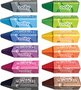 Happy Triangles Jumbo Crayons - Set of 12