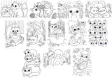 Undercover Art Hidden Pattern Coloring Activity Art Cards - Smitten Kittens