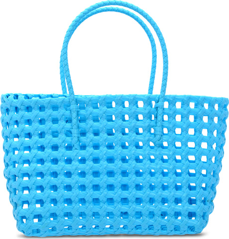 Small Blue Woven Tote