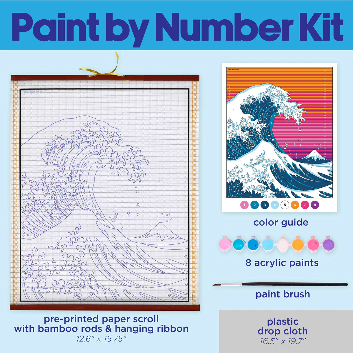 The Great Wave Paper Scroll Coloring