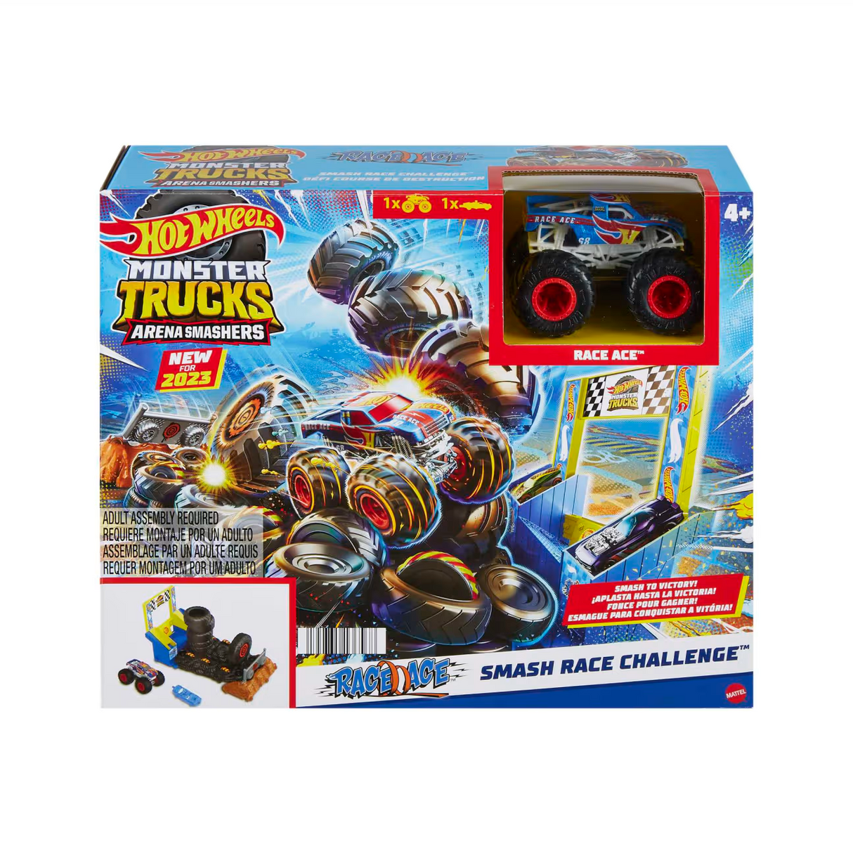 Hot Wheels Monster Trucks Arena Smashers™ Race Ace Smash Race Challenge™ Playset