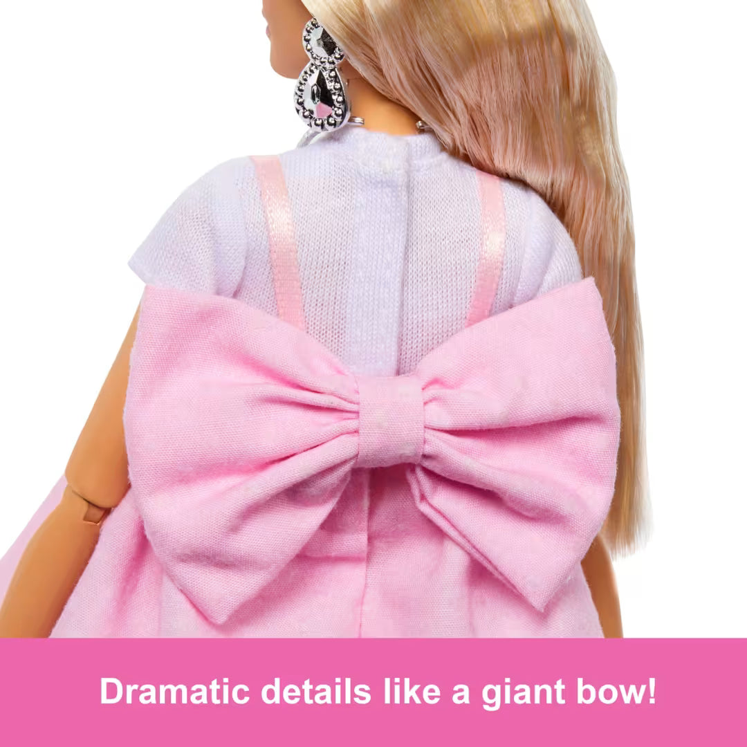 Barbie® Deluxe Style Doll #3 in Pastel Pink Barbiecore Dress With Oversized Bow Blonde Hair