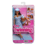 Barbie® Twinning Looks Fashion Doll With Pet Dog, Matching Blue Clothes & Accessories, Brunette