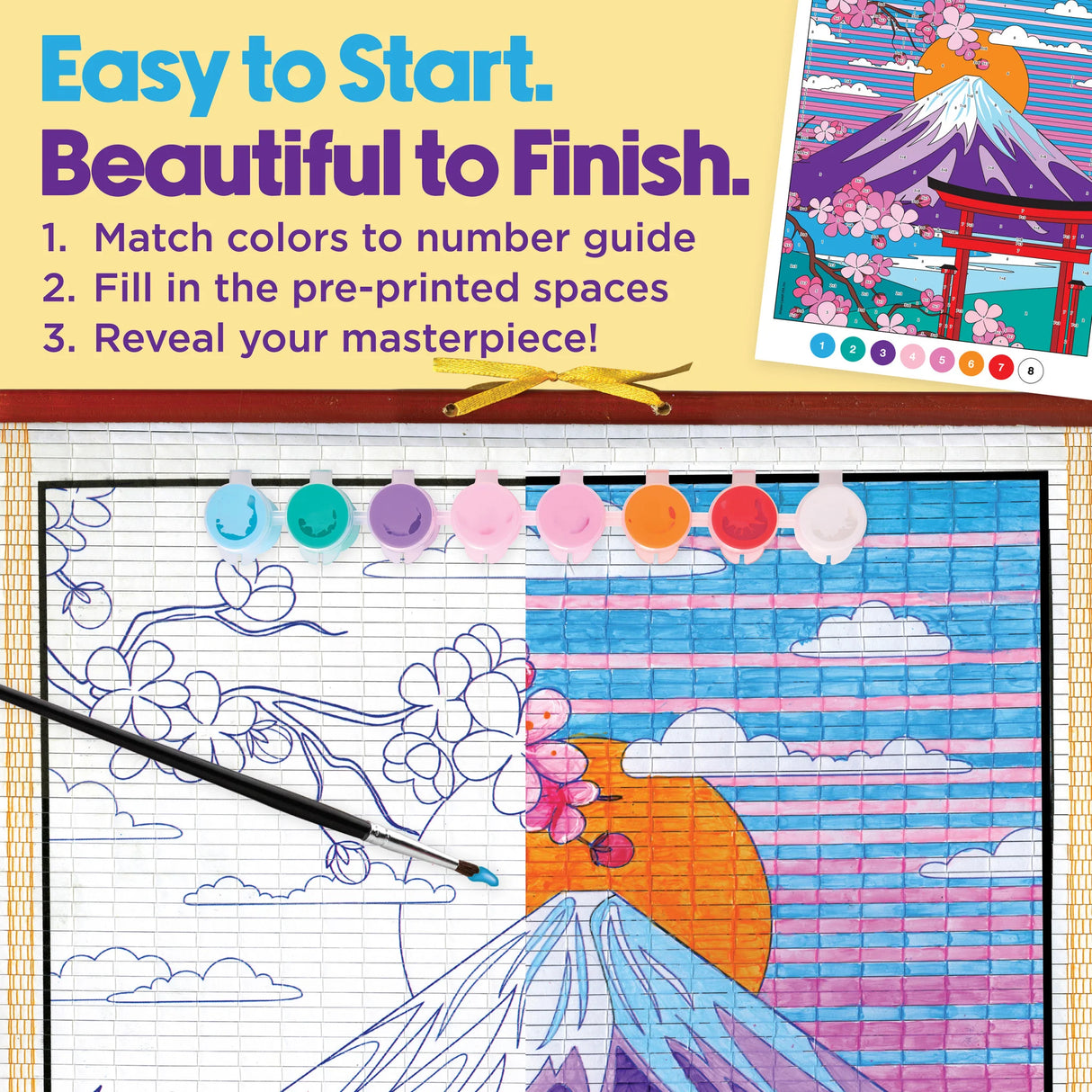 Mt Fuji Paper Scroll Coloring