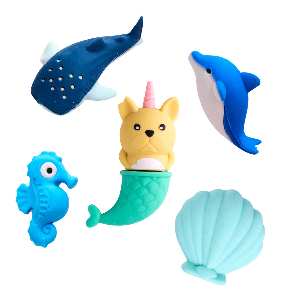 Mermaid Desk Pets Eraser Set