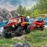 LEGO® City Fire: 4x4 Fire Truck with Rescue Boat