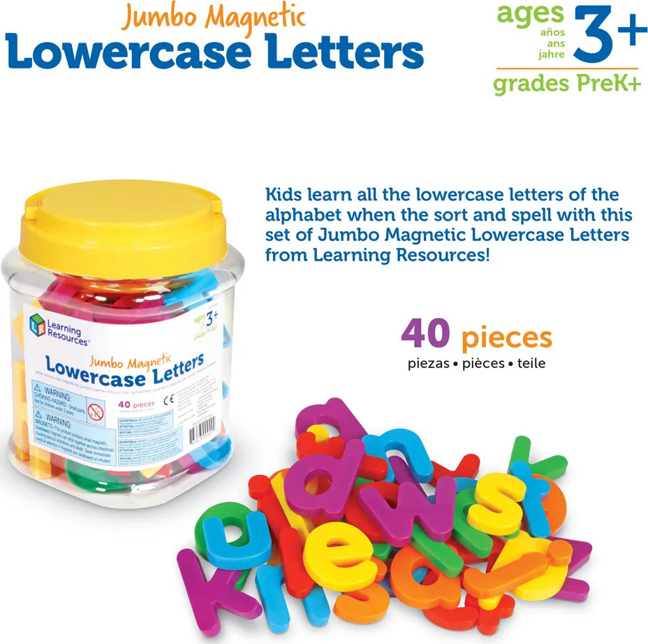 Jumbo Magnetic Lowercase Letters (40 PC