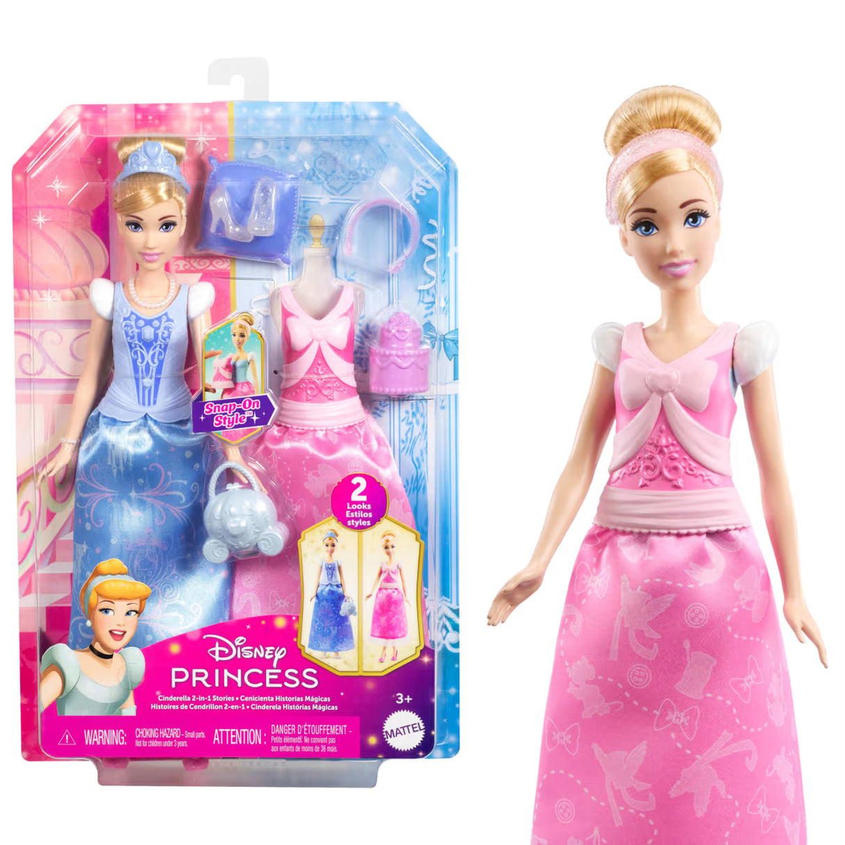 Disney Princess 2-in-1 Stories Cinderella fashion doll