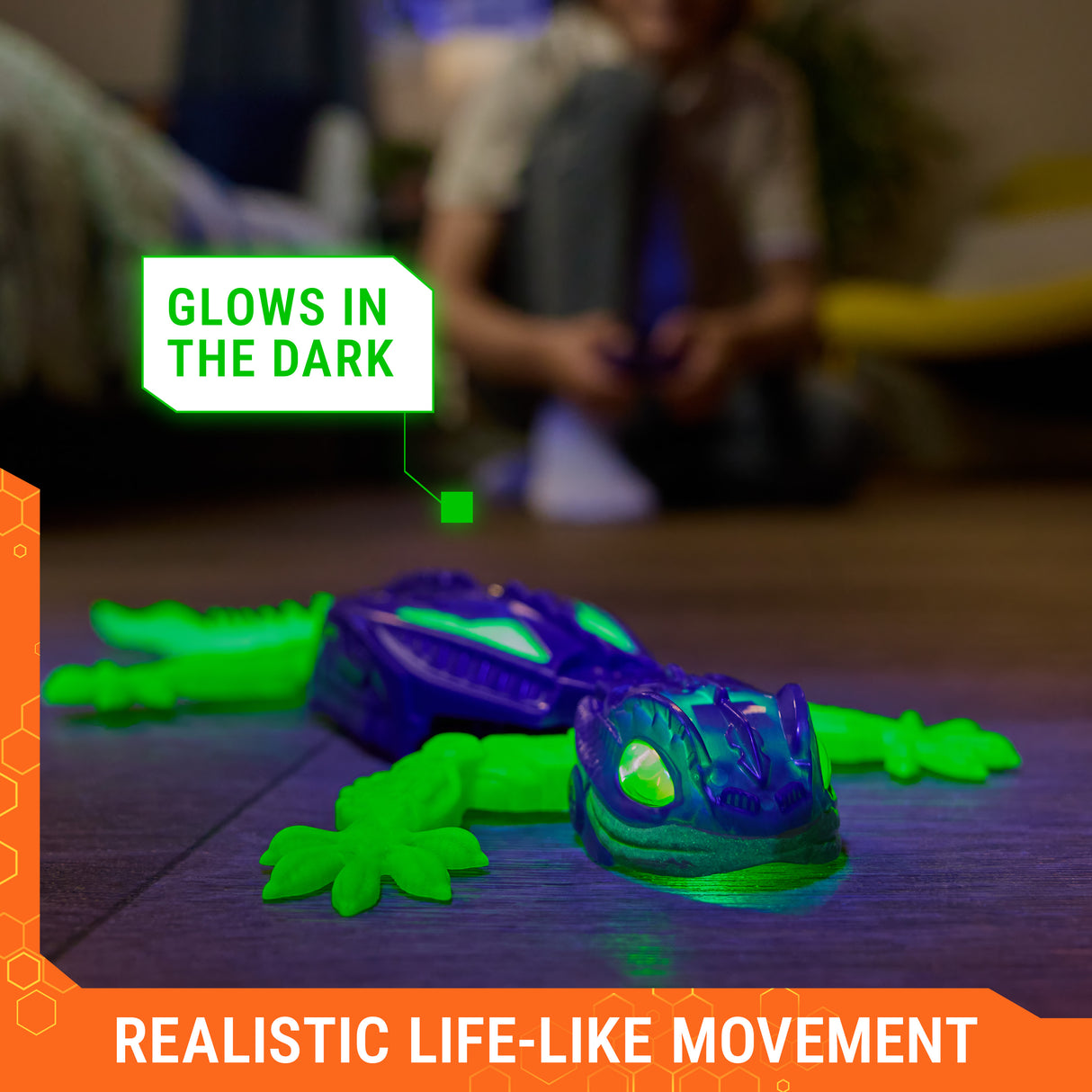 Hex Bots Glowing Wall Crawler Gecko