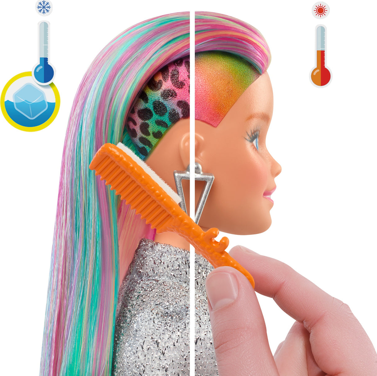 Barbie Leopard Rainbow Hair Doll