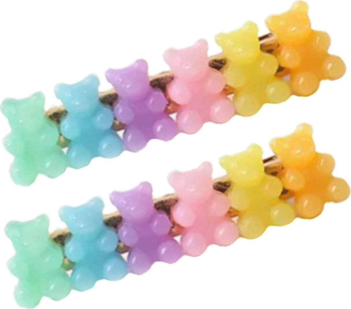 Pastel Gummy Bear Hair Clips