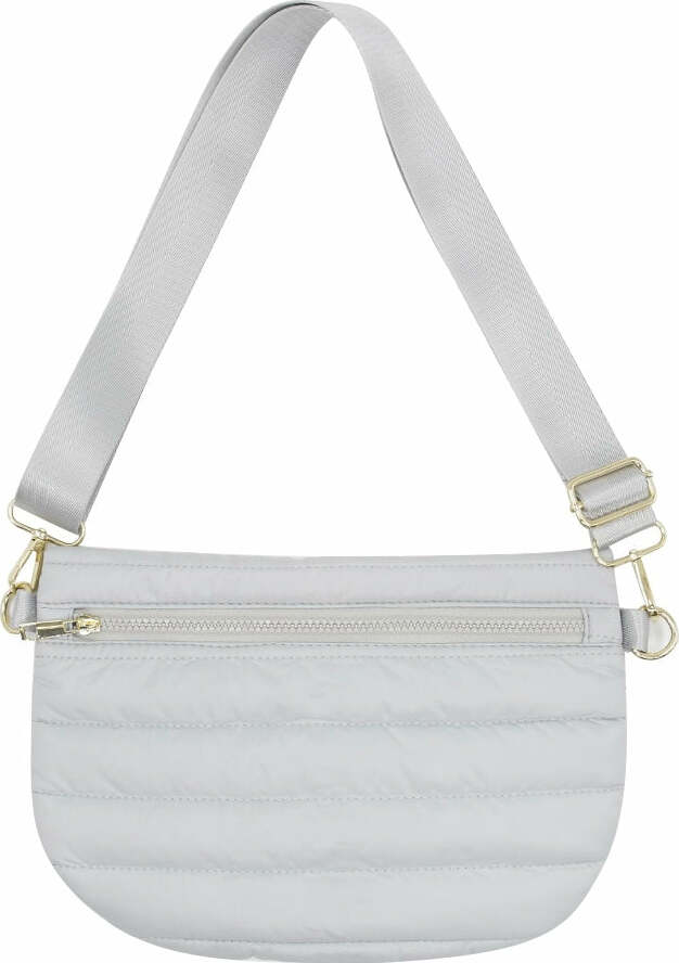 Gray Crossbody Puffer