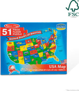 51 pc USA Map Floor Puzzle