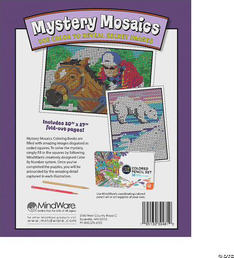 Color By Number Mystery Mosaics: Coloring Book 19