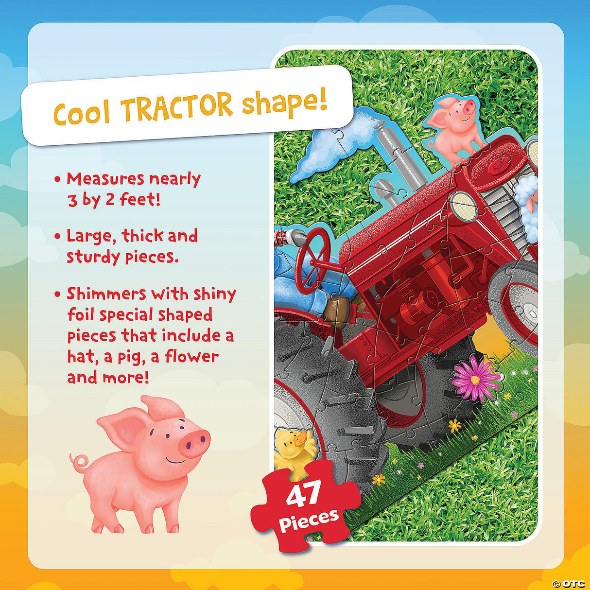 Shiny Tractor Floor Puzzle