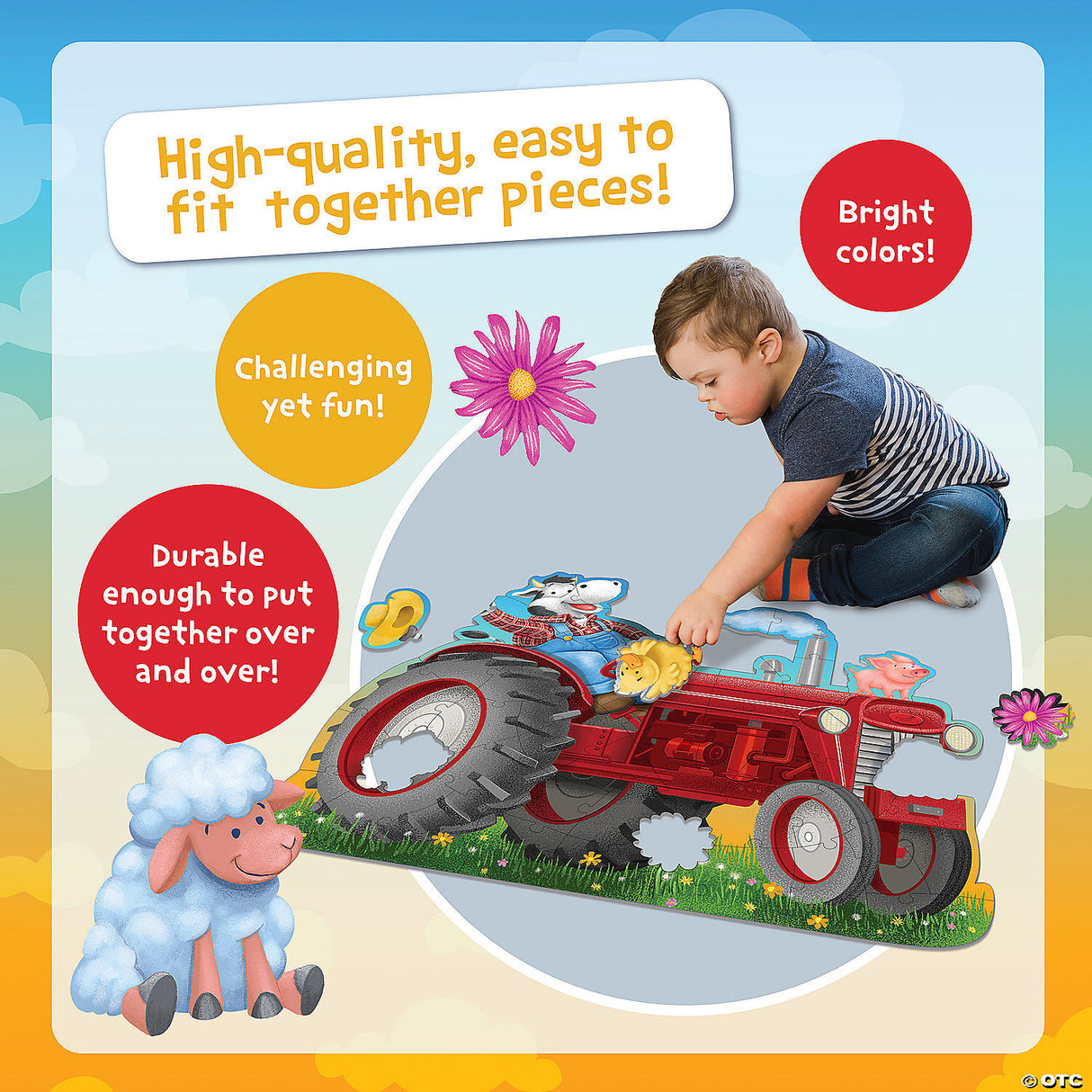 Shiny Tractor Floor Puzzle