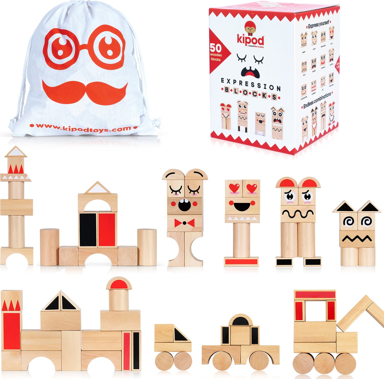 Expression Wooden Blocks – Fun Stuff Toys