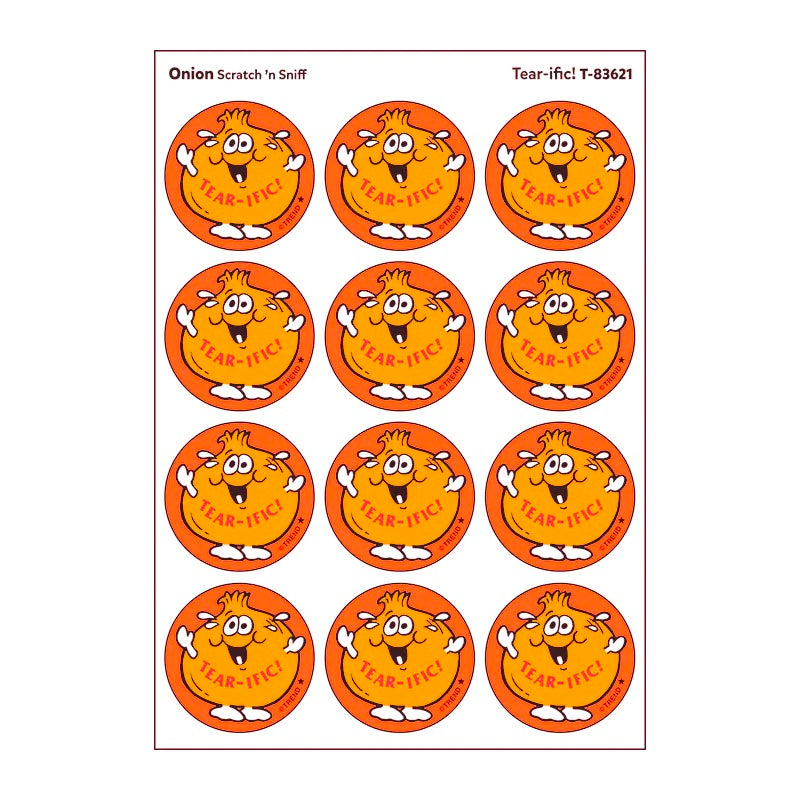 Scratch 'n Sniff Tear Ific Onion Stickers