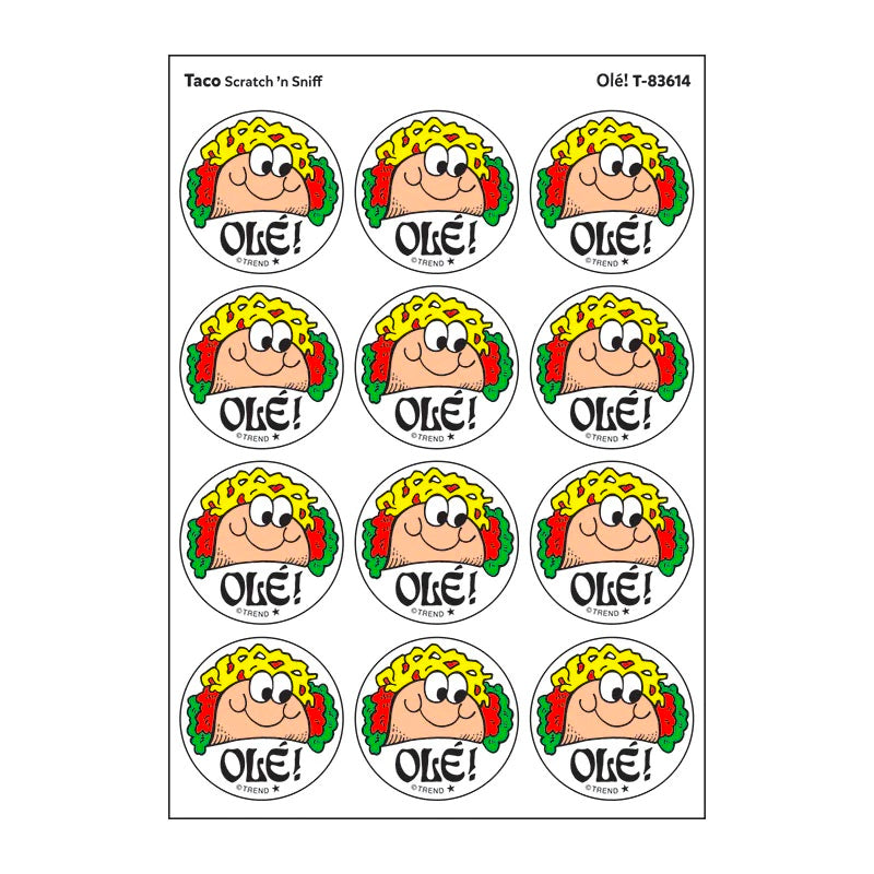 Scratch 'n Sniff Ole Taco Stickers