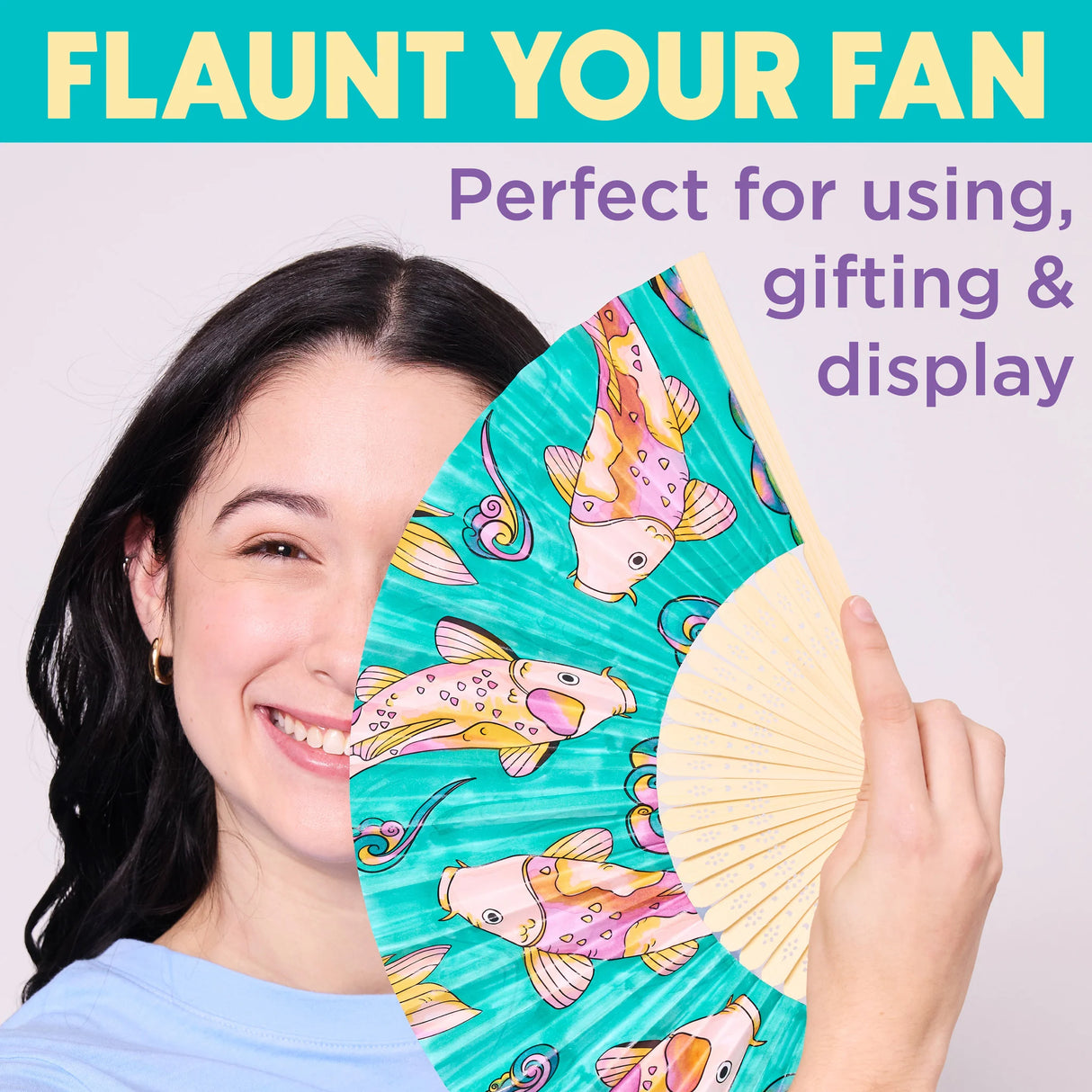 Koi Fish Paper Fan Coloring