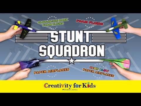 Stunt Squadron Neon Glow Paper Airplane