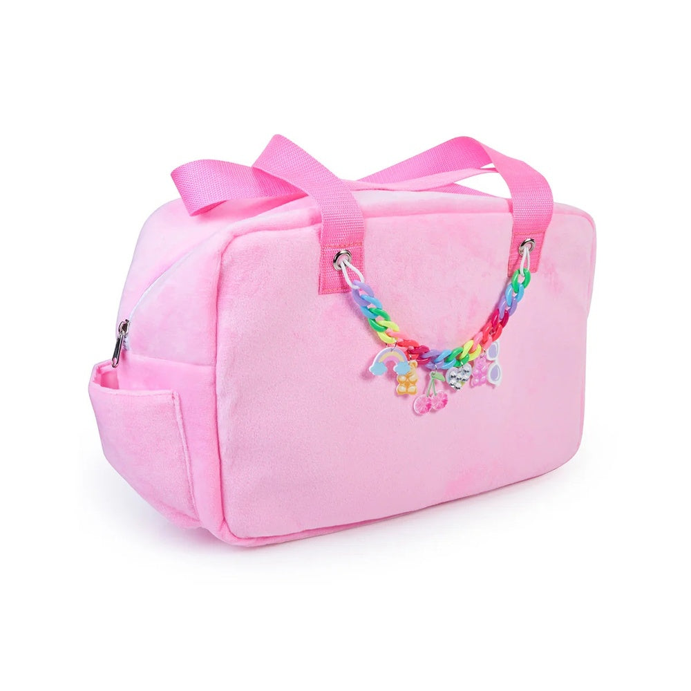 Rainbow Pink Beach Tote with Charms