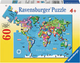 60 pc World Map Puzzle