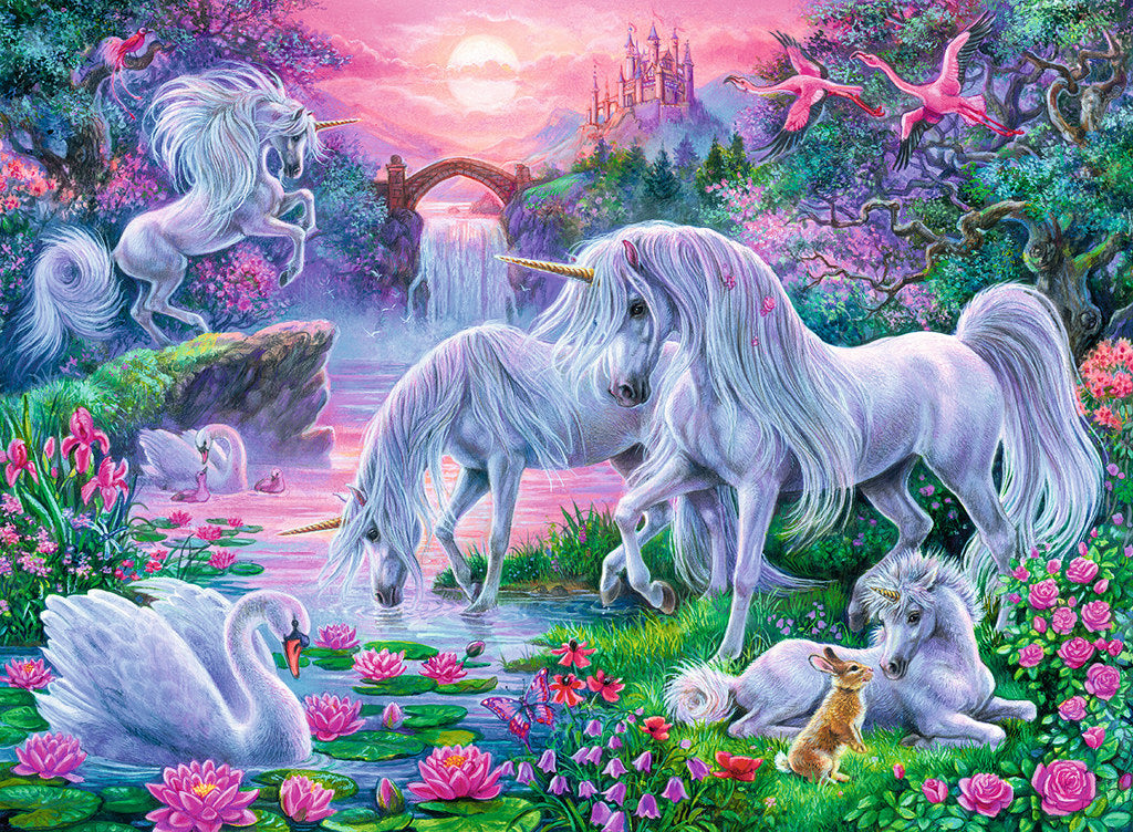 150 pc Unicorns in the Sunset Glow puzzle