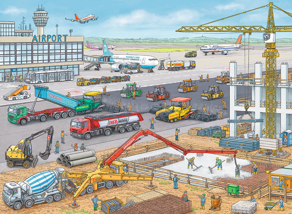 100 pc Construction at the Airport puzzle